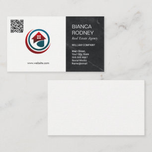 Real Estate Agency Logo   QR Code Business Card