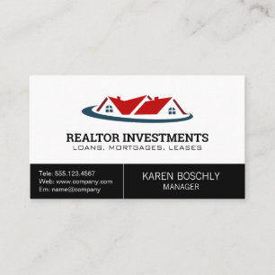 Real Estate Agency   Mortgage House Real Estate lo Business Card