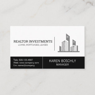 Real Estate Agency   Property Management Business  Business Card