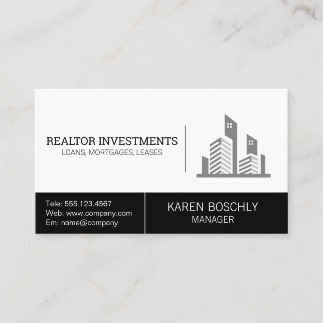 Real Estate Agency | Property Management Business  Business Card (Front)