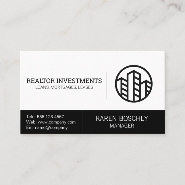 Real Estate Agency | Property Management Business Card (Front)