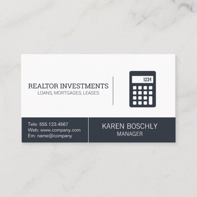 Real Estate Agency | Property Management | Finance Business Card (Front)