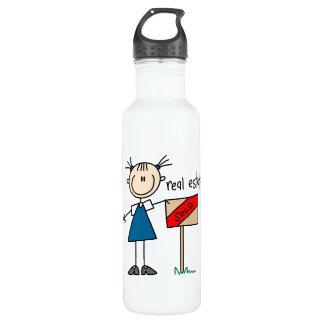 Real Estate Agent 710 Ml Water Bottle (Front)