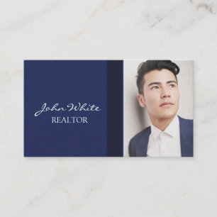 Real Estate Agent Add Photo Business Card