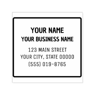 Real Estate Agent Address Custom Business Self Self-inking Stamp