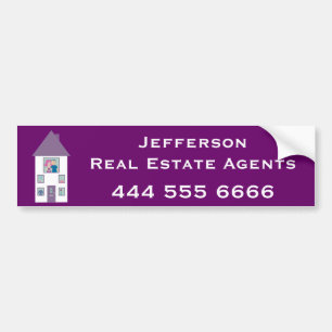 Real Estate Agent Advertising Bumper Sticker