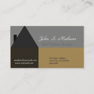Real Estate Agent and Real Estate Professional Bla Business Card
