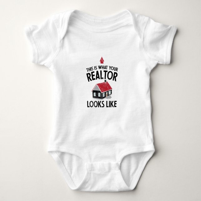 Real Estate Agent Baby Bodysuit (Front)