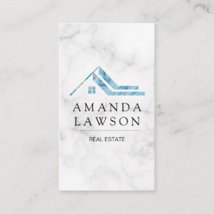 Real Estate Agent   Blue Marble Home Icon Appointment Card
