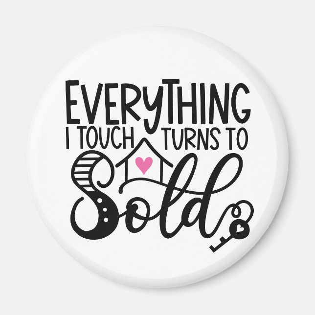 Real Estate Agent Broker Running Comps Realtor Magnet (Front)