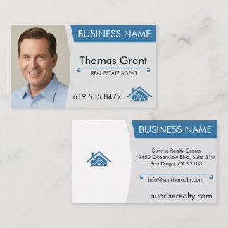 Real Estate Agent Business Card Modern Realty Home