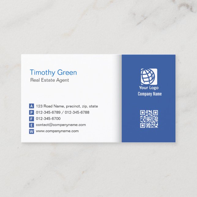 Real Estate Agent Business Card Simple #06 (Front)