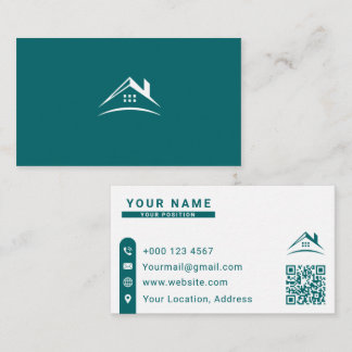 Real Estate Agent Business Card | Teal Modern