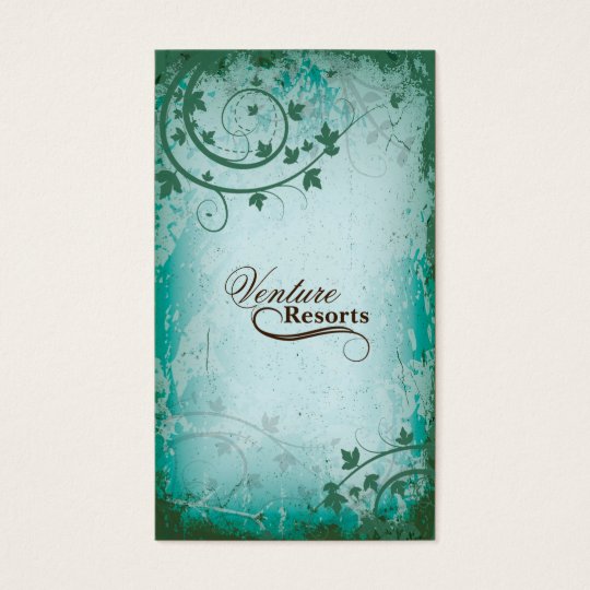 Real Estate Agent Business Card Vintage Teal