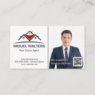 Real Estate Agent Business Man in Suit Business Card