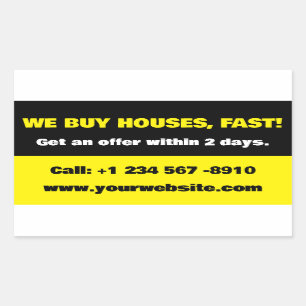 Real Estate Agent Business Sticker - We Buy Houses