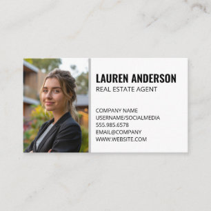 Real Estate Agent   Business Woman Business Card