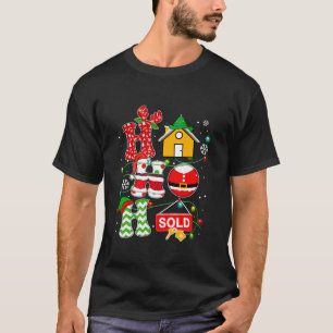 Real Estate Agent Christmas Funny Santa Ho Ho Hous T-Shirt