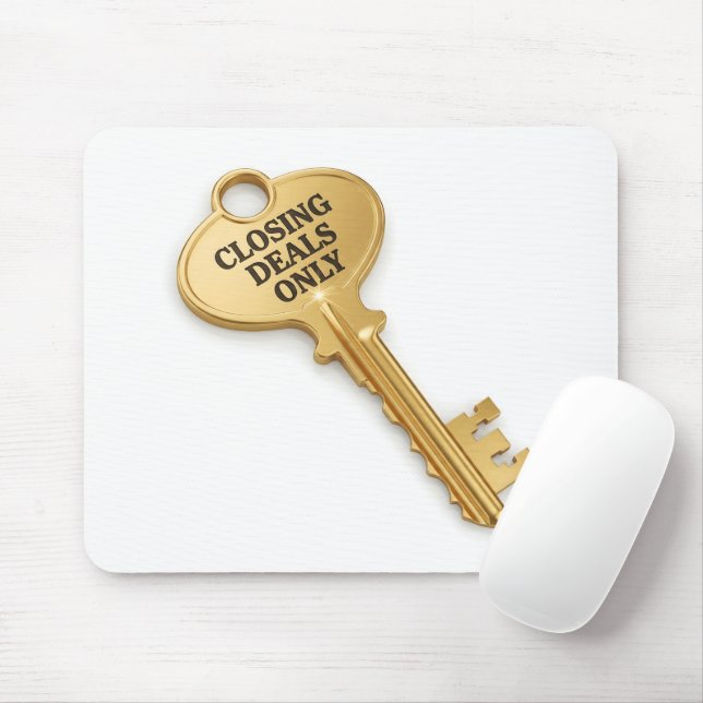 Real Estate Agent Closing Deals Only Office Mouse Mat (With Mouse)
