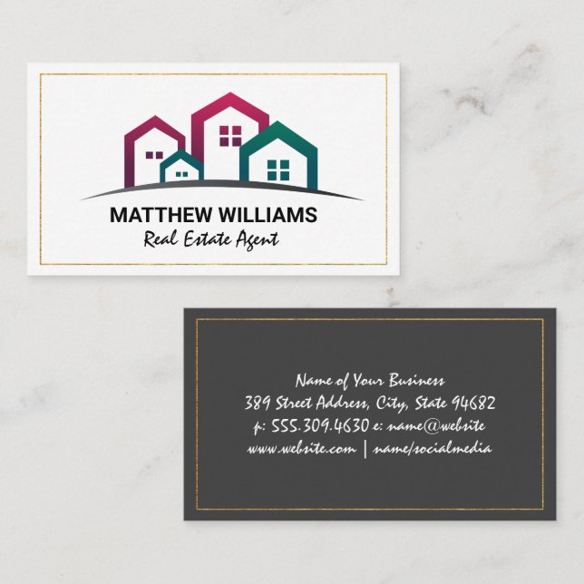 Real Estate Agent | Community of Homes Business Card (Front/Back)
