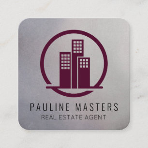 Real Estate Agent Corporate Building Appointment Card