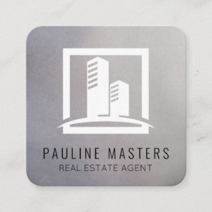 Real Estate Agent Corporate Building Appointment Card
