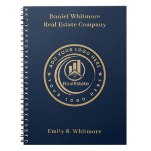 Real Estate Agent   Custom Logo Property Branding Notebook