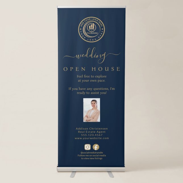 Real Estate Agent | Custom Logo Property Branding Retractable Banner (Front)