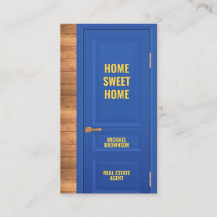 Real Estate Agent Door Logo Business Card