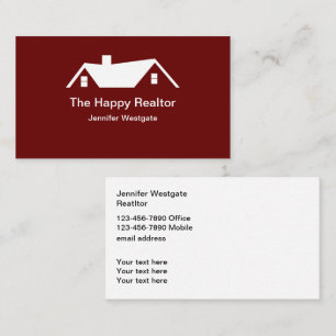Real Estate Agent Double Side Business Cards