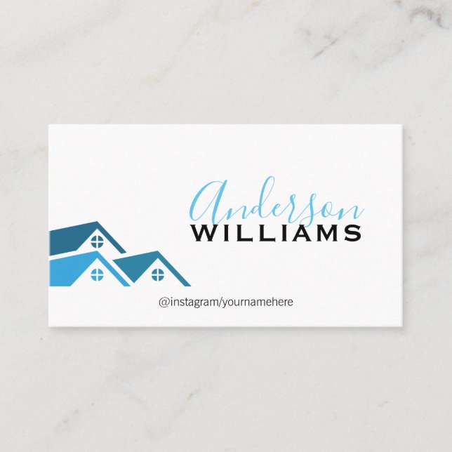 Real Estate Agent | Executive Script Business Card (Front)