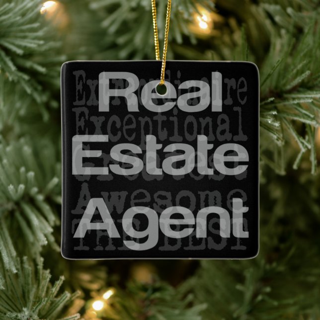 Real Estate Agent Extraordinaire Ceramic Ornament (Tree)