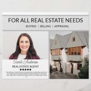 Real Estate Agent farming CARD shop sign Flyer