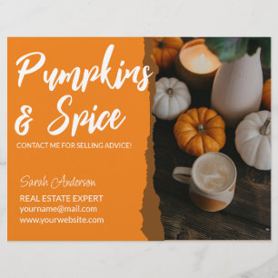 Real Estate Agent farming CARD shop sign Flyer