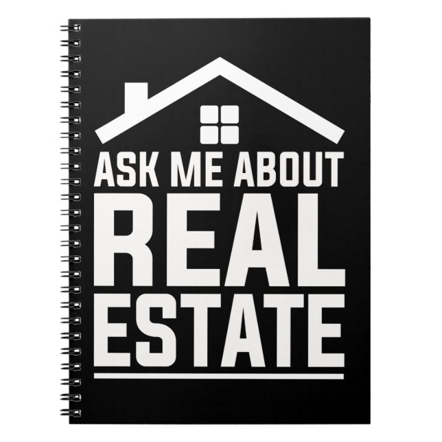Real Estate Agent Funny Property Estate Broker Notebook (Front)