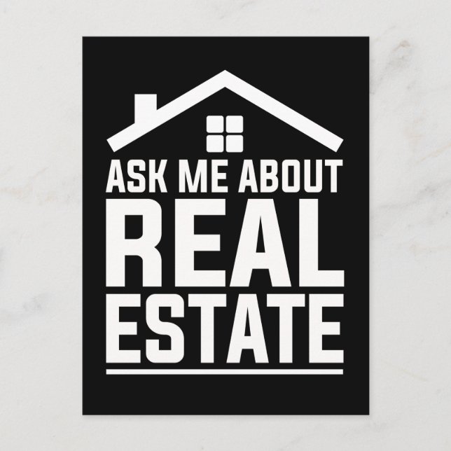 Real Estate Agent Funny Property Estate Broker Postcard (Front)