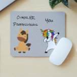 Real Estate Agent Gift Dabbing Unicorn Horse Mouse Mat<br><div class="desc">This design was created though digital art. It may be personalized in the area provide or customizing by choosing the click to customize further option and changing the name, initials or words. You may also change the text color and style or delete the text for an image only design. Contact...</div>
