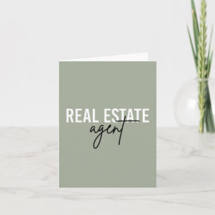 Real Estate Agent   Gifts for Realtor Card