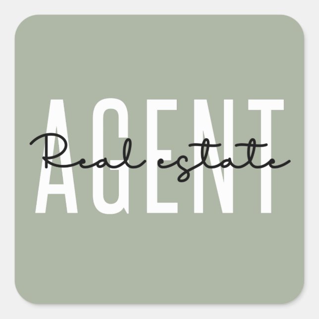 Real Estate Agent | Gifts for Realtor Square Sticker (Front)