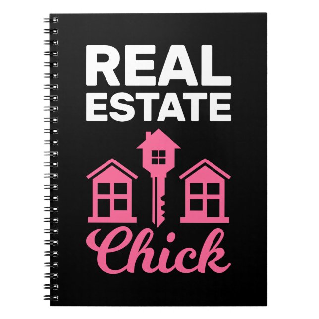 Real Estate Agent Girl Property Broker Women Notebook (Front)