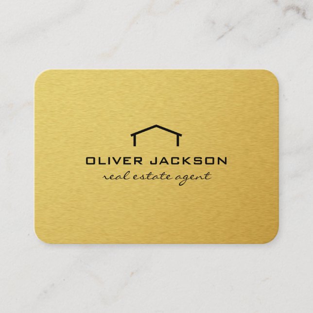 Real Estate Agent Gold Elite Business Card (Front)