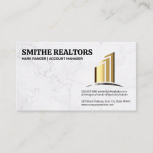 Real Estate Agent   Gold Skyscrapers Appointment Card