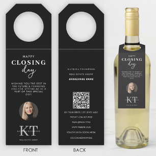 Real Estate Agent Happy Closing Day Closing Gift Bottle Tag