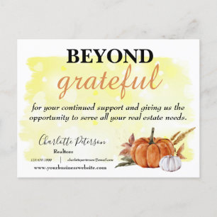 Real Estate Agent Happy Thanksgiving Holiday Postcard