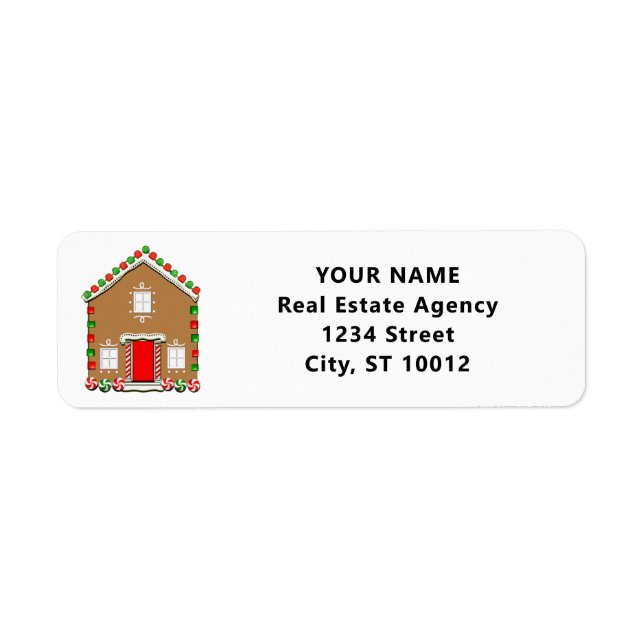 Real Estate Agent Holiday Label (Front)