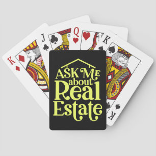 Real Estate Agent Home Broker Black Funny Realtor Playing Cards