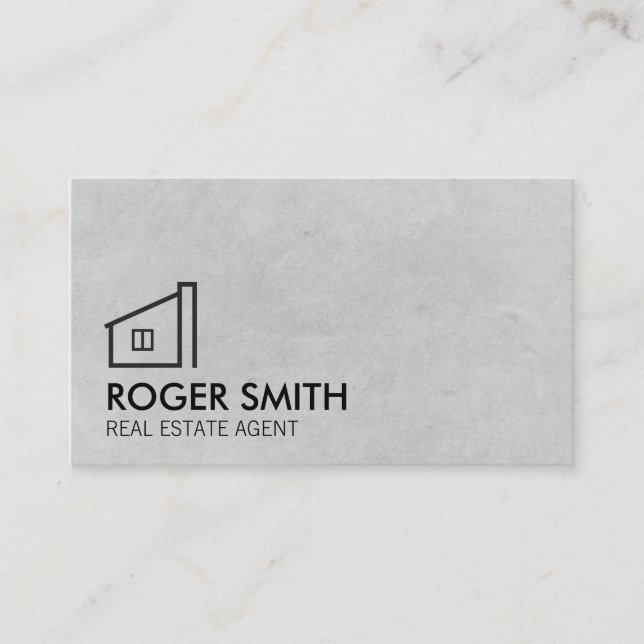 Real Estate Agent Home Icon Business Card (Front)