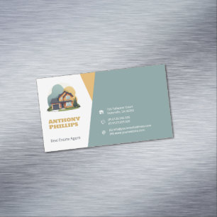 Real Estate Agent Home Magnetic Business Card