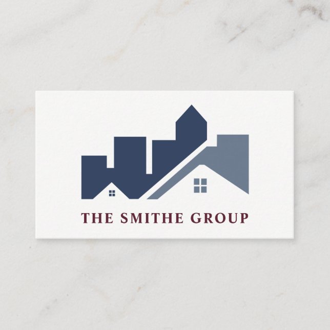 Real Estate Agent | Homes | Real Estate Logo Business Card (Front)
