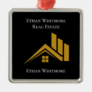 Real Estate Agent House Business Metal Tree Decoration